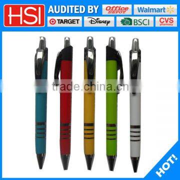 stationery writing instrument plastic chrome plated ball-point pen