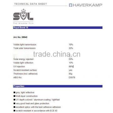 SL Automotive Film - Royal Bond 19 Premium Quality Solar Protection Film photo-2