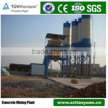 Portable HZS50 Concrete Mixer Plant With Cement Silo photo-4