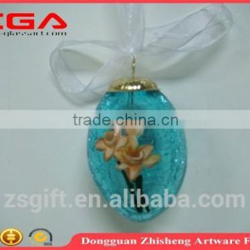 Guangdong Factory wholesale hanging glass ornaments glass egg design decorations Easter gifts