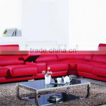 Living Room Furniture Top Italian Sofa Materials Red King Size Chaise Lounge Modern photo-3