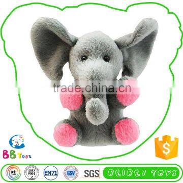 High Standard Custom Tag Plush Brown Red Elephant Foot