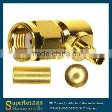 coaxial mmcx sma cable RG316 RG174 LMR100 RP-SMA Crimp Plug(female pin) RA connector