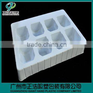 White PVC cosmetic blister packaging with high quality