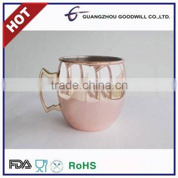 500ml Stainless steel glossy gold/copper plated Mug