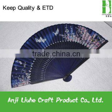 The Classic cloth bamboo fan with butterfly