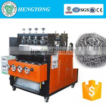 Eco-friendly stainless steel material and kitchen usage 4 balls scourer ball making machine