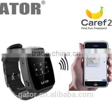 Caref GPS locator tracker watches Double Locate Remote Monitor SOS gps watch ---Caref watch