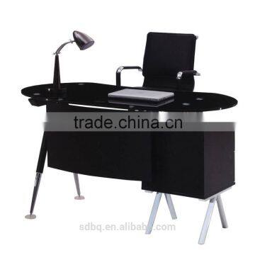 PT-D0408 foshan glass furniture factory Hi-tech innovative metal and glass office desk/office table