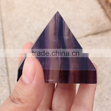 natural quartz crystal pyramid purple fluorite egypt pyramid for decoraton