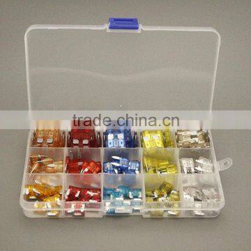 China supplier:Medium car fuse/ Blade auto car fuse with box factory direc sale