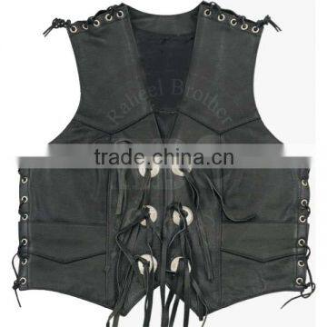 Leather Motorbike Vest