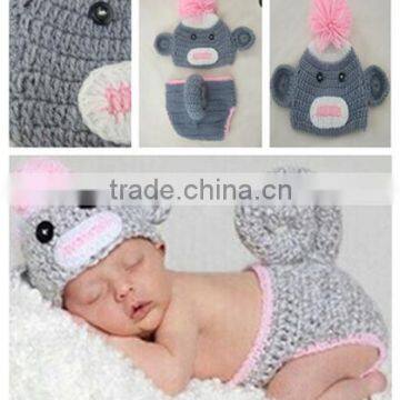 Newborn photography props infant clothing modelling monkey multi-color optional shape