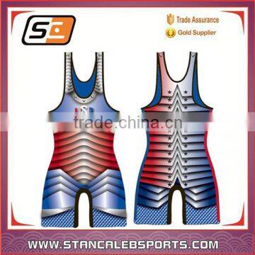 Stan Caleb Lycra Custom High Cut School Wrestling Jersey cheap price fashion design sublimated wrestling singlets jersey