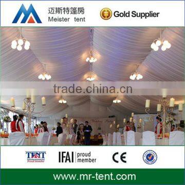 Beautiful aluminum wedding tent with lining decoration