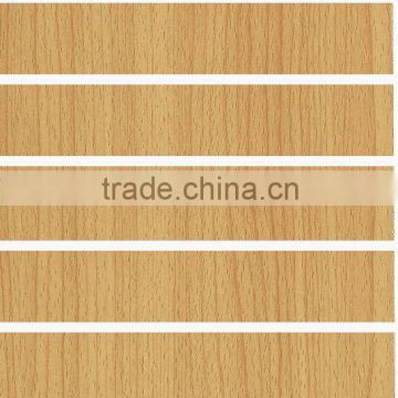 beech melamine mdf slatwall panel with aluminum insert