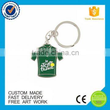 Custom Zinc Alloy Engrave T-shirt shape Metal Keychain