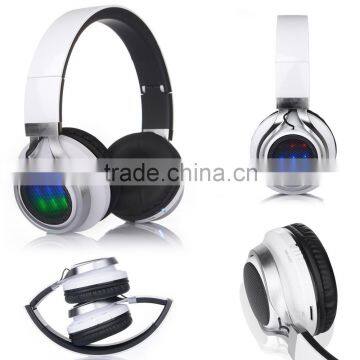 3.5mm Wireless Wired stereo Bluetooth headset headphone with LED lights and TF card slot