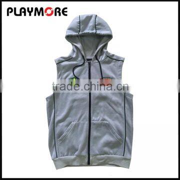 Men pullover sleeveless hoodie