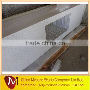 Crystal white countertop quartz slab