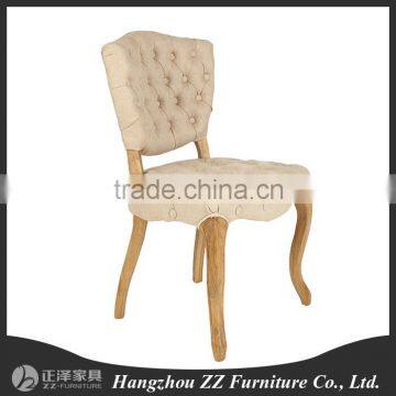 Modern button fancy fabric dining chairs