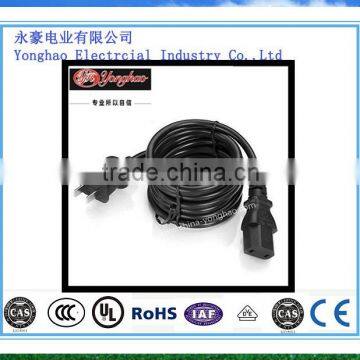 UL HOT Offer ! North American 2 Flat Pin Polarized Plug Power Cord computer power tools extension cord 2 pin plug USA power cord
