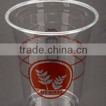 14oz disposable PET plastic printed cup