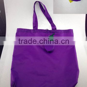 Eggplant shape foldable shopping bag