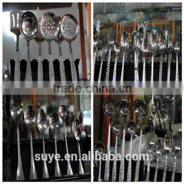 Best Quality Porcelain Handle Stainless Steel Knives Fork and Spoon Flatware Cheap photo-2