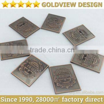 furniture label, engraved metal labels for furniture, metal embossed nameplate, oval badge, old metal badge