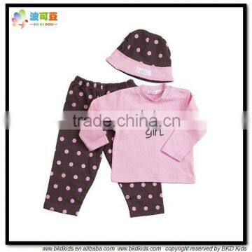 BKD combed cotton newborn girl pajamas