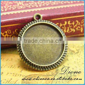 Wholesale Blank Pendant Settings Cameo,Antique Bronze Cabochon Setting Pendant
