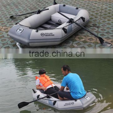 two persons inflatable rafting paddle boat, inflatable boat with outboard motor