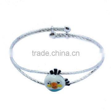925 Sterling Silver Imitation Jewellery Fashion Enamel Bird Bangle photo-2