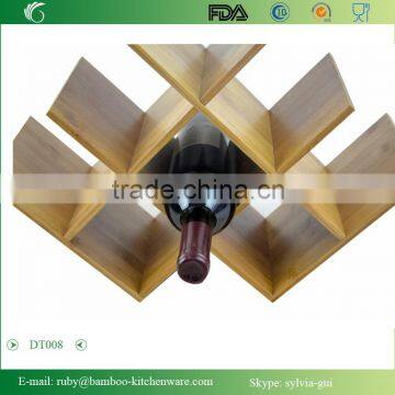 DT008/ Perfect for a Classy Gift Bamboo Wooden Wine Bottle Rack Table Standing Top Storage photo-5