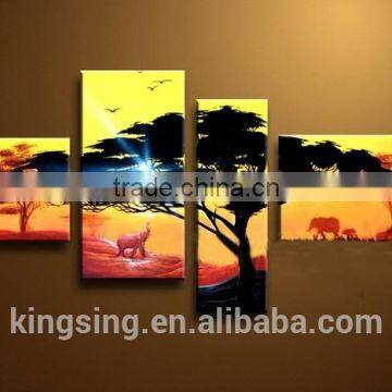 Multi-panel Living Room Decoration canvas wall art 16888