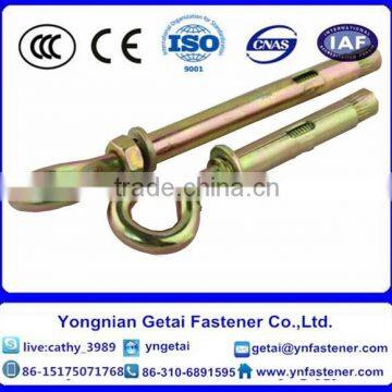 Zinc Yellow Eye Bolt Sleeve Anchor