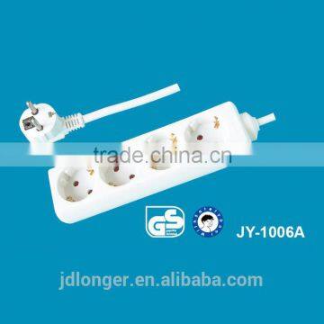 hot sale high quality 4 way extension european socket power strip GS CE 16A 220V china socket children protector