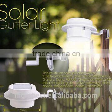 Popular Solar Plastic PP Gutter Lamp 3 LED,Best-selling Stainless steel lights with plastic 3 LED Lighting To Brazil