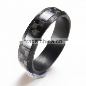 Beveled pure carbon fiber ring jewelry black carbon fiber rings for men