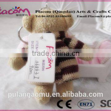 Cheapest and Hot Selling Plush Keyring Bear With Sweater photo-3