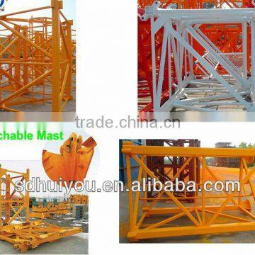 Mast sections for tower cranes