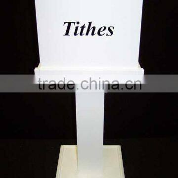 white acrylic ballot box