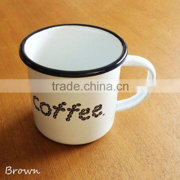 Wholesale Customized Enamel Painting & Custom Rim Enamel Camping Mug Custom Drinking Coffee Enamel Mug