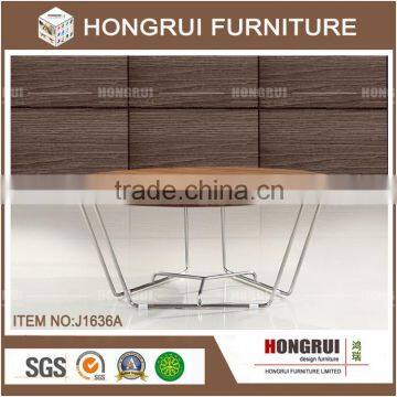 China supplier living room designer furniture manufacturer metal base wood top coffee table