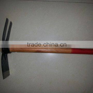 2016 Hot Seller Mini 3 Prong Garden Tools Garden Hoe With Wooden Handle