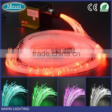 LED decorative plastic fiber optic with end lit PMMA optical fiber and 12v 12w illuminator