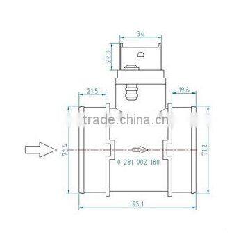 8 36 592 Air Flow Meter for OPEL