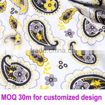 China wholesale hot selling polyester paisley design print minky
