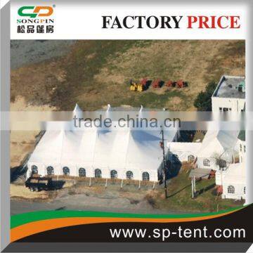 600 People Large corporate Ceremony Sitting Century twin pole tent 60x80